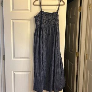 A New Day Navy Gray Stripe Sundress XL